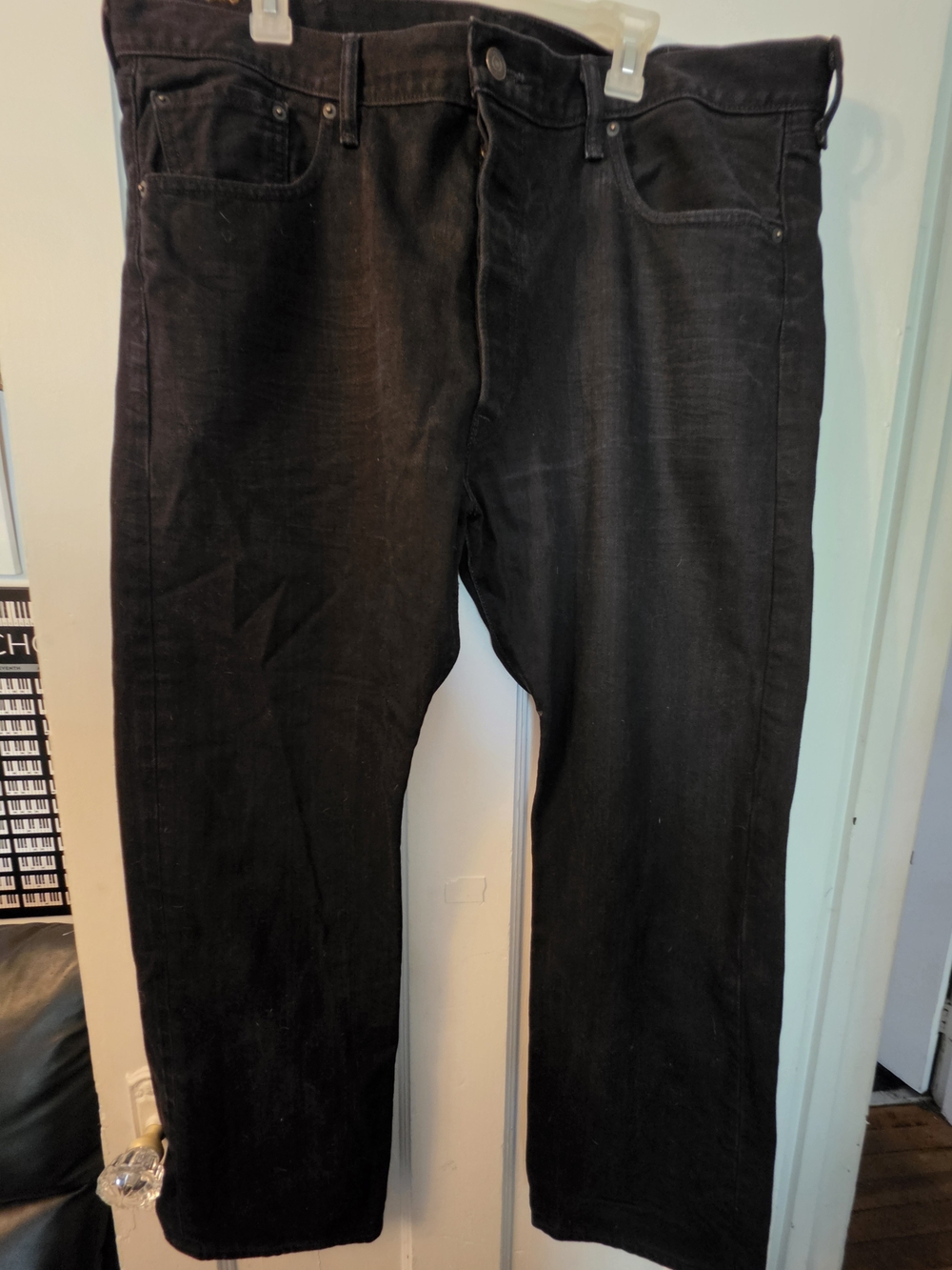 Levi's 501 Black Straight-Leg Jeana